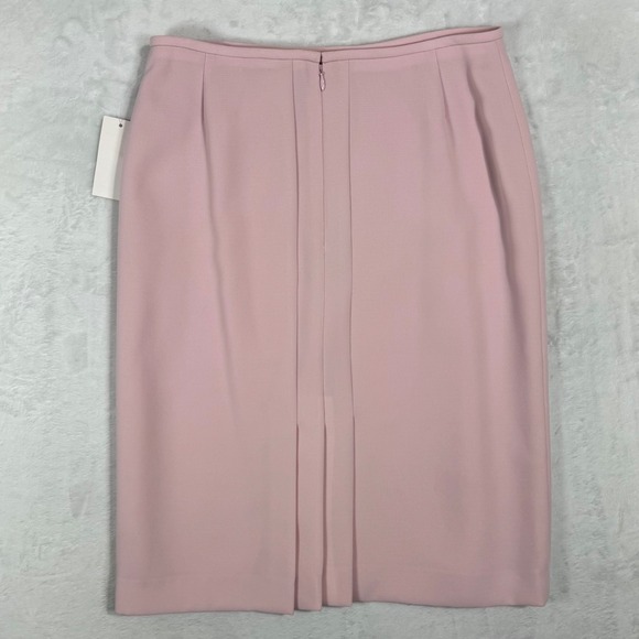 NWT Tahari ASL Pink Skirt Suit Size 6 4 Bow Collar Jacket Spring Pastel 2 Pc Set - Picture 11 of 16